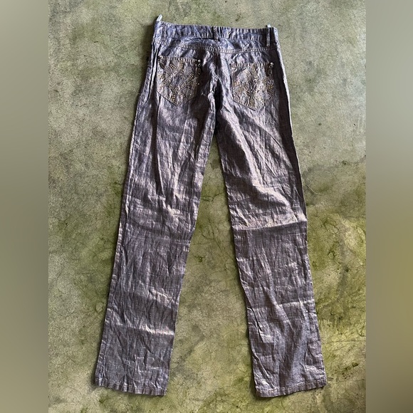 Vintage Y2K Dolce & Gabanna Low-rise Cotton Metallic Pants - Picture 5 of 13